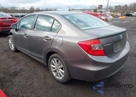 2012 Honda Civic Ex z USA, uszkodzony, nr VIN 19XFB2F87CE332042